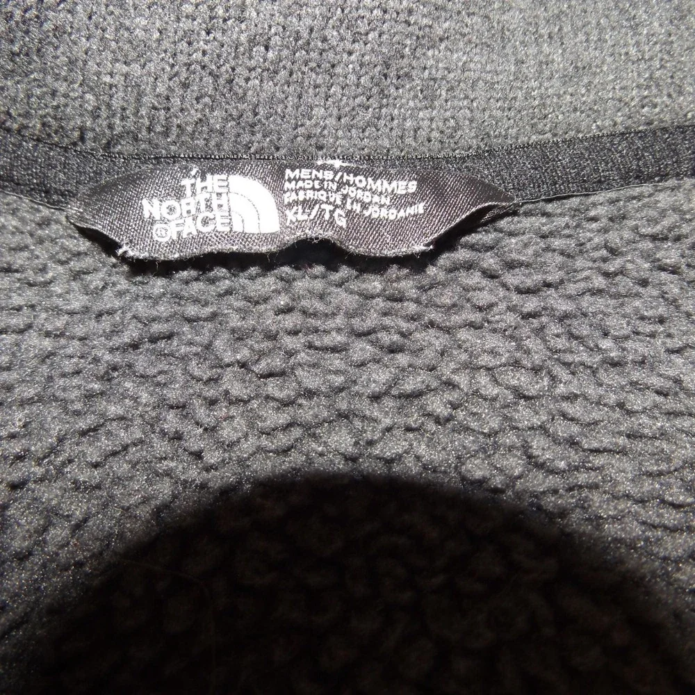 mens north face 1/4 zip fleece pullover, Black, Size XL